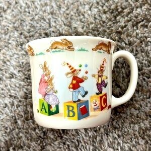 Vintage Royal Doulton Bunnykins Mug ceramic rabbit alphabet mug